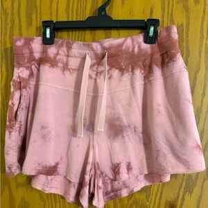 JoyLab Pink / Mauve Tie-Dye Athletic Shorts Size XL, Relaxed, Cozy.